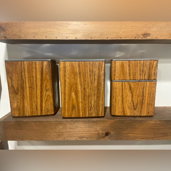 Vintage Mid Century Canister Set of 4 Coffee Tea Flour Sugar - Picture 4 of 10